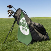 De beste baas van Par Golfers Funny Pun Golfhanddoek (Groen)