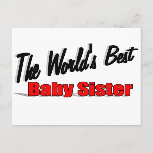 De beste Baby zuster ter wereld Briefkaart (Voorkant)