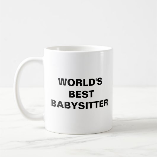 De beste babysitter ter ter wereld koffiemok (Links)