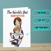 De beste Babysitter ter wereld Bedankkaart