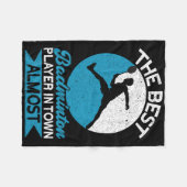 De beste badmintonspeler in de stad bijna grappig  fleece deken (Voorkant (Horizontaal))