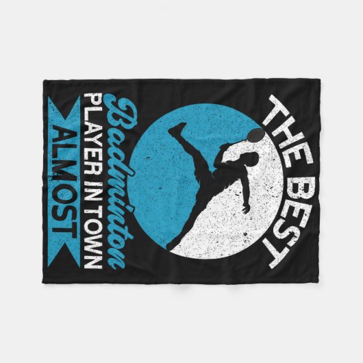 De beste badmintonspeler in de stad bijna grappig  fleece deken (Voorkant (Horizontaal))