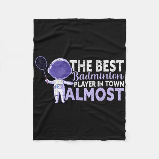 De beste badmintonspeler in de stad bijna grappig fleece deken (Voorkant)