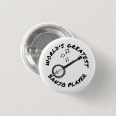 De beste banjospeler ter wereld, banjospeler Funny Ronde Button 3,2 Cm (Voorkant /achterkant)