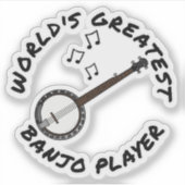 De beste banjospeler ter wereld, banjospeler Funny Sticker (Voorkant)