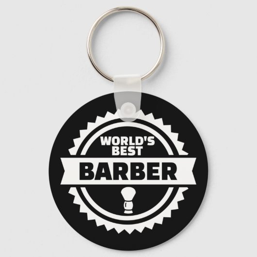 De beste Barber ter wereld Sleutelhanger (Voorkant)