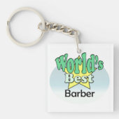 De beste Barber ter wereld Sleutelhanger (voorkant)