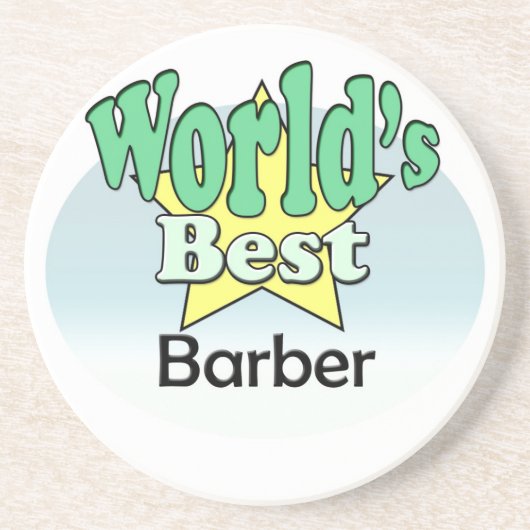 De beste Barber ter wereld Zandsteen Onderzetter (Voorkant)