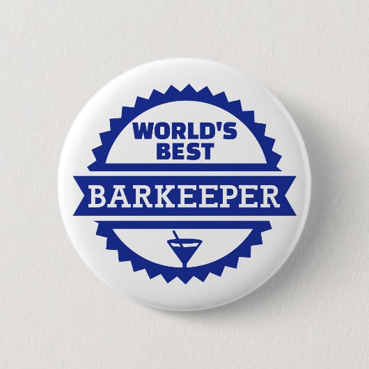 De beste barkeeper barman ter wereld ronde button 5,7 cm (Voorkant)