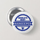 De beste barkeeper barman ter wereld ronde button 5,7 cm (Voorkant /achterkant)