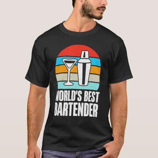 De beste barman ter wereld t-shirt (Voorkant)