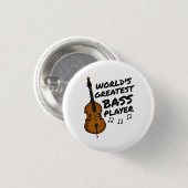 De beste basgitarist ter wereld, contrabassist Fun Ronde Button 3,2 Cm (Voorkant /achterkant)