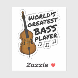 De beste basgitarist ter wereld, contrabassist Fun Sticker