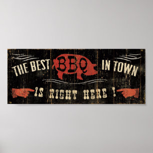 De beste BBQ in de stad Poster