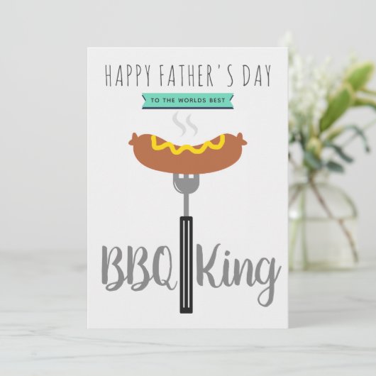 De beste BBQ-koning van de wereld Vaderdag (Staand voorkant)