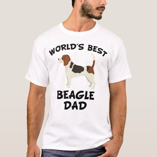De beste beagle-pap ter wereld t-shirt (Voorkant)
