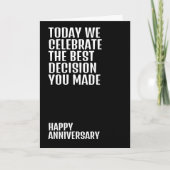 De beste beslissing die je gemaakt hebt, is Happy Kaart (Voorkant)