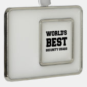 DE BESTE BEVEILIGINGSWAARDE TER WERELD VERZILVERD OMLIJST ORNAMENT (Rechts)