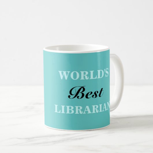 De beste bibliothecaris ter wereld mok (Voorkant rechts)