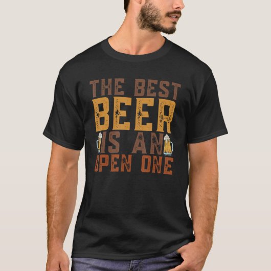 De beste bier is een open microbrouwer van een kra t-shirt (Voorkant)
