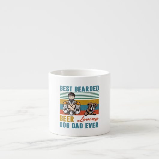 De beste bieren houden van Dog Pa Boxer Pet Lover Espresso Kop (Voorkant)