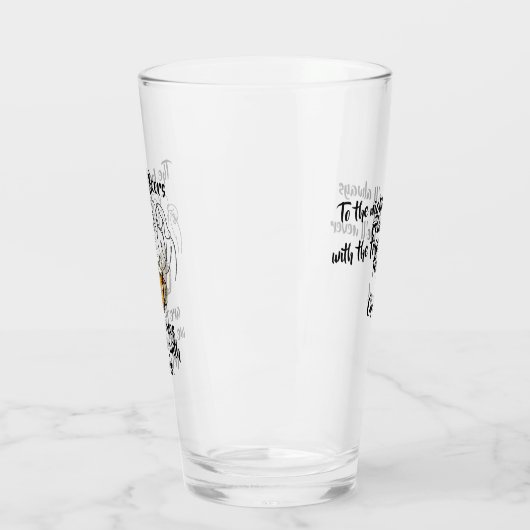 "De beste bieren zijn met vrienden" Bier Glas (Links)