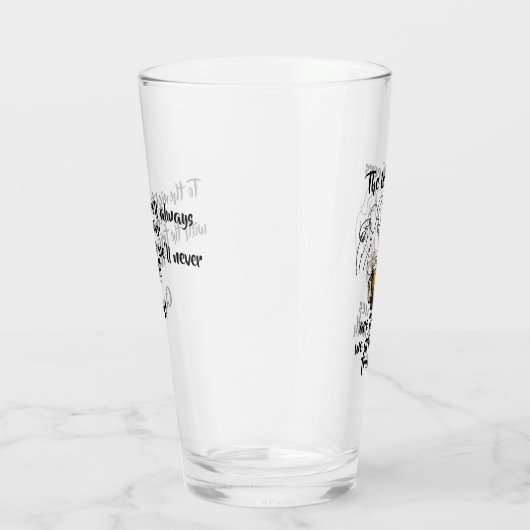 "De beste bieren zijn met vrienden" Bier Glas (Rechts)