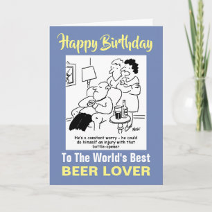 De beste bierliefhebber ter wereld - Happy Birthda Kaart