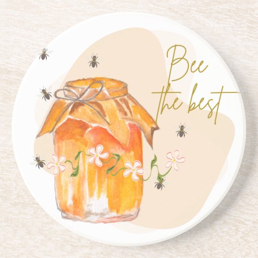 de beste bij zandsteen onderzetter (Voorkant)