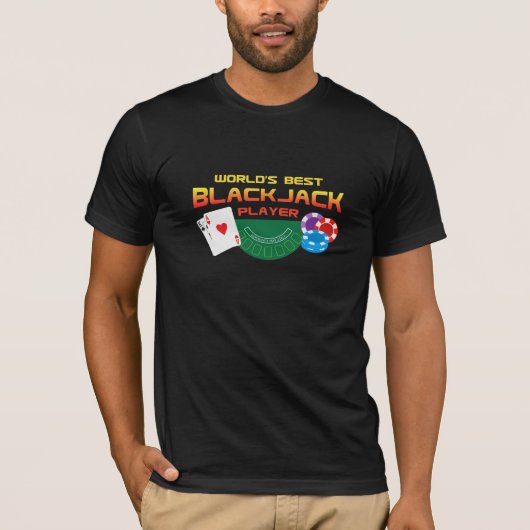 De beste blackjack speler ter wereld t-shirt (Voorkant)