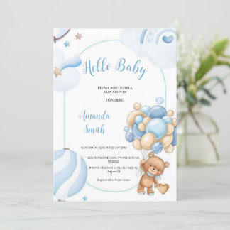 DE BESTE BLAUW, BRUIN EN BEER HALLO BABY KAART