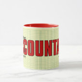 De beste boekhouder ter wereld met naam en grootbo mok (Midden)