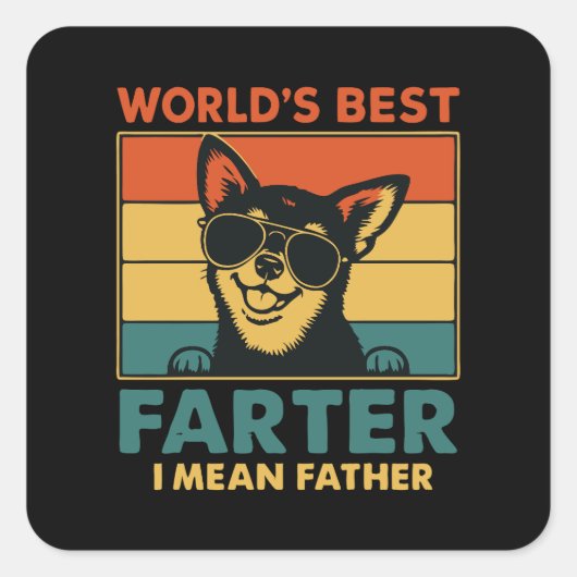 De beste boer ter wereld bedoel ik vaderdag vierkante sticker (Voorkant)