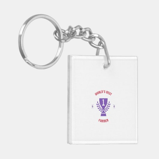De beste boer ter wereld sleutelhanger (Voorkant Links)
