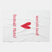 De beste Bonus mama ter wereld. | Rode Moederdag Theedoek (Horizontaal)