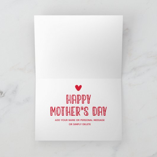 De beste bonusmam ter wereld! Cute Moederdag Kaart (Binnen)