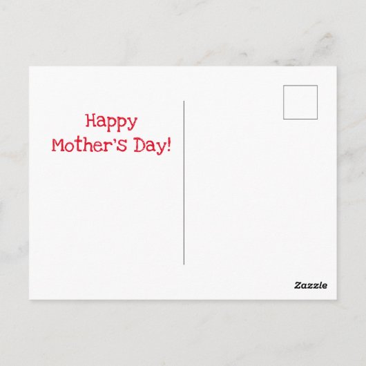 De beste bonusmam ter wereld! | Rode Moederdag Briefkaart (Achterkant)