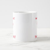 De beste bonusvader ter wereld. | Rode Vaderdag Grote Koffiekop (Voorkant)