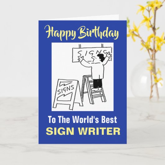 De Beste Bordenschrijver Ter Wereld Kaart (Gele Bloem)