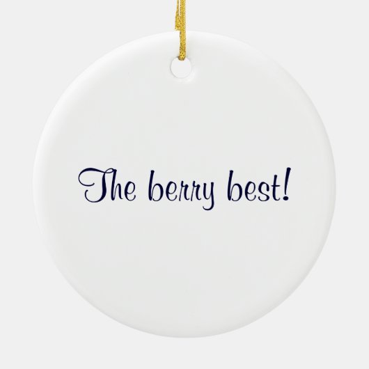 De beste bosbes van de bes keramisch ornament (Achterkant)