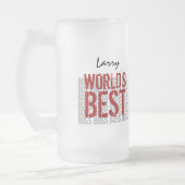 De beste Boss Grunge ter wereld met aangepaste naa Matglas Bierpul (Links)