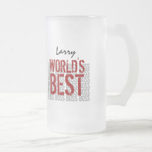 De beste Boss Grunge ter wereld met aangepaste naa Matglas Bierpul