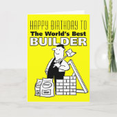 De beste bouwer ter wereld - Happy Birthday Kaart (Voorkant)