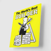 De beste bouwer ter wereld vierkante klok (Hoek)