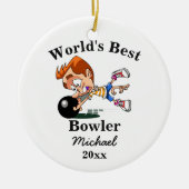 De beste Bowler ter wereld Keramisch Ornament (Voorkant)