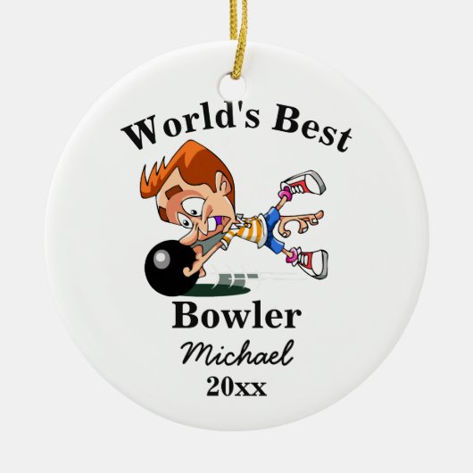 De beste Bowler ter wereld Keramisch Ornament (Voorkant)