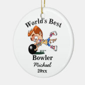 De beste Bowler ter wereld Keramisch Ornament (Links)