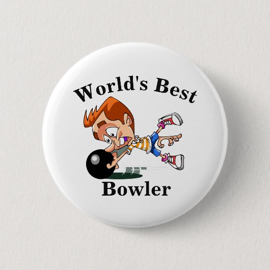 De beste Bowler ter wereld Ronde Button 5,7 Cm (Voorkant)