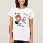 De beste Bowler ter wereld T-shirt (Voorkant)