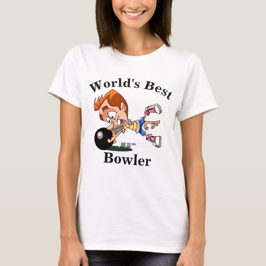 De beste Bowler ter wereld T-shirt (Voorkant)